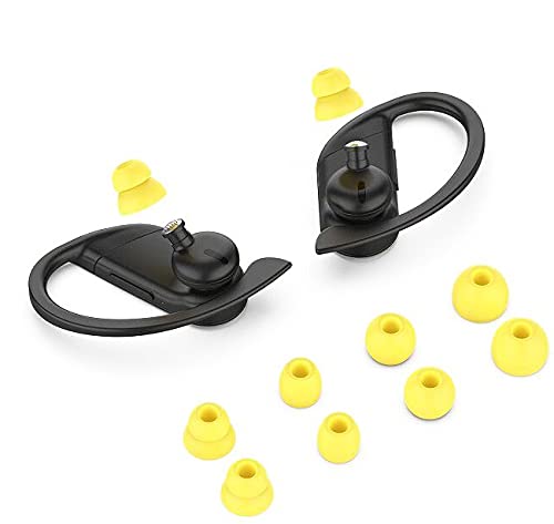 JNSA Ear Tips Earbuds Tips Replacement Eartips Earbud Tips Eargels Silicone Buds Set Compatible with Powerbeats Pro Beats Wireless Earphone Headphones,4 Pairs,Yellow - color: Yellow