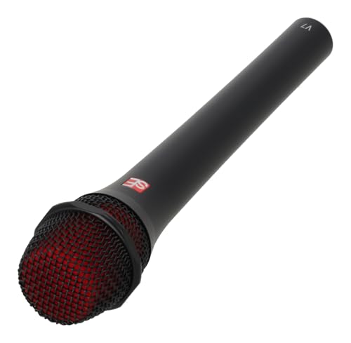 Audiosavings SE Electronics V7 ENG Bundle: All-Metal Dynamic Handheld Vocal Podcasting Microphone, WS07 External Windscreen, 20 ft XLR Mic Cable, 3-Items