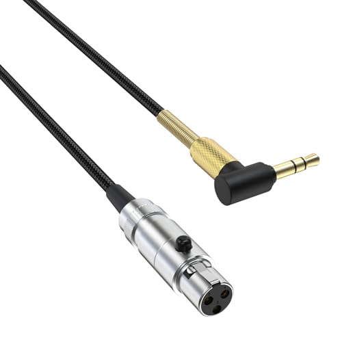 Mini XLR to 3.5mm Replacement Audio Cable for AKG K240 K240S K271 K702 Q701 K712 K141 K171 K181 K267 Headphones & Pioneer HDJ-2000, AUX Stereo Cord