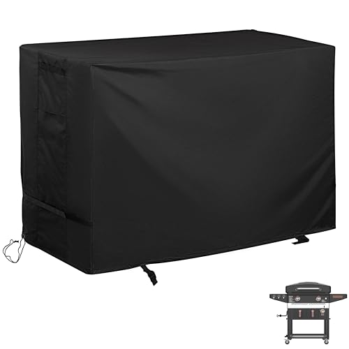 Griddle Cover for Blackstone Patio Series 2-Burner 28" Griddle with Air Fryer, Flat Top Grill Cover for Blackstone 28in 1962 Air Fryer Combo & Two Burners Grill - size: 56"L x 25"D x 43"H