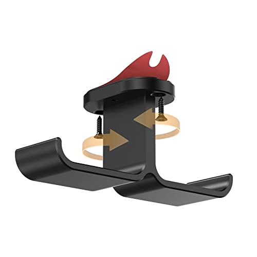 Headphone Stand Headphone Hanger Stand Under Desk Hook 360° Rotation Ball Plunger Hanger Aluminum Stick-On Adhesive Dual Headsets Holder Mount PC Gaming Accessories Headset Holder