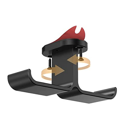 Headphone Stand Headphone Hanger Stand Under Desk Hook 360° Rotation Ball Plunger Hanger Aluminum Stick-On Adhesive Dual Headsets Holder Mount PC Gaming Accessories Headset Holder