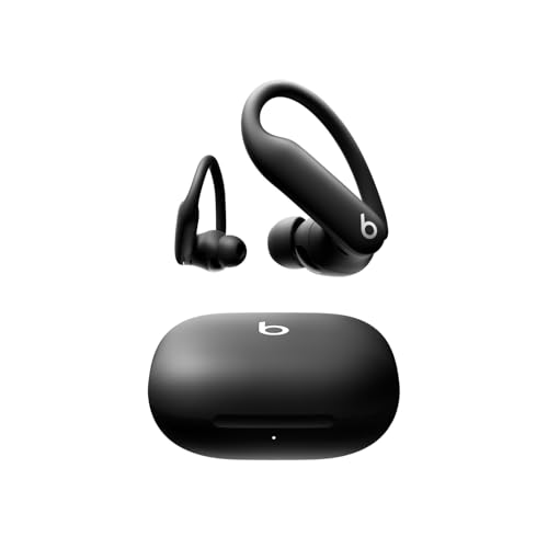 Beats Powerbeats Pro 2 - Wireless Noise Cancelling Workout Earbuds with Secure- Fit Earhooks, Up to 45-Hour Battery with Charging Case, Sweat & Water Resistant, Heart Rate Monitoring - Jet Black | High-performance audio with 12-hour battery and IPX4 water