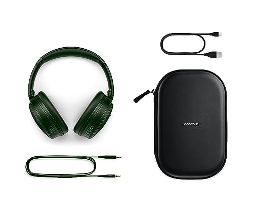 Bose QuietComfort Bluetooth Headphones, Wireless Headphones with Active Over Ear Noise Cancelling and Mic, Deep Bass, Up to 24 Hours of Playtime, Cypress Green - Limited Edition - color: Cypress Green