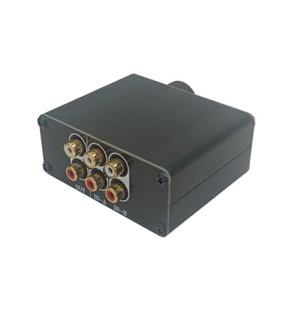 HiFi RCA Audio Switch A/B Selector, Passive Preamplifier Stereo Audio preamp Volume Adjust with ALPS RK27