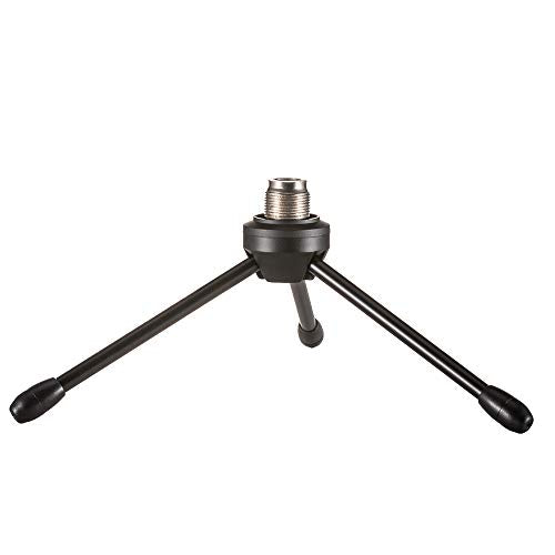 Desktop Desk Foldabe Tripod Microphone Stand with Non-slip Feet,Durable Iron Construction,Ideal for Podcasts, Online Chat, Conferences, Lectures,meetings with dynamic microphone