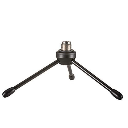 Desktop Desk Foldabe Tripod Microphone Stand with Non-slip Feet,Durable Iron Construction,Ideal for Podcasts, Online Chat, Conferences, Lectures,meetings with dynamic microphone