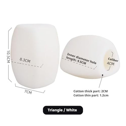 Custom Fuzzy Microphone Windscreen, Plush Foam Mic Cover with Logo or Text, Triple-Side Printable, Wind Noise Reduction, Fits Most Handheld Microphones (White) - color: White