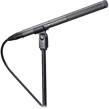 Audio-Technica AT897 Shotgun Microphone Bundle with Auray DUSM-1 Universal Shockmount, Auray Custom Windbuster, and XLR-XLR Cable