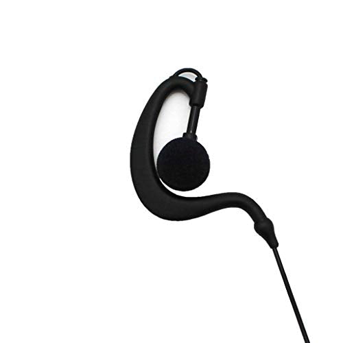 2Pcs G Shape Clip-Ear Walkie Talkie Headset Earpiece with Mic is Compatible with Midland LXT118 GXT1000VP4 LXT500VP3 LXT600VP3 LXT380 2-pin