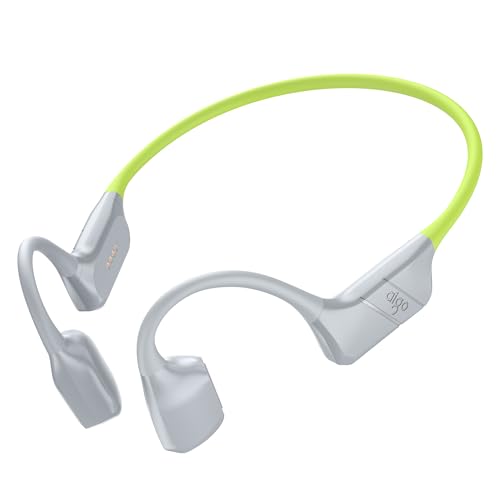 aigo Bone Conduction Headphones for Swimming, GS08MAX Open-Ear Headphones Hybrid Bone Air Conduction Earbuds IP68 Waterproof with 32GB MP3, Bluetooth 6.0 Wireless, 8H Battery