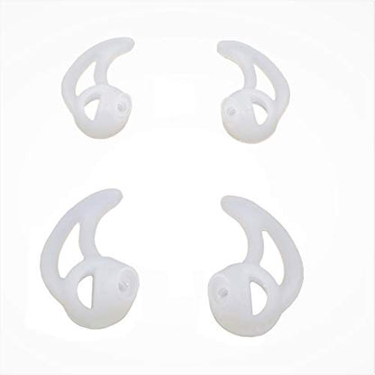Silicone Fin Ear Mold for Two Way Radio Earpiece Replacement Acoustic Tube | 2 Pairs Large & Small Stabilizer Ear Mold, Air Acoustic Coil Tube, Two-Way Radio, Police & Surveillance Earpieces - size: Fin Shape Small Large