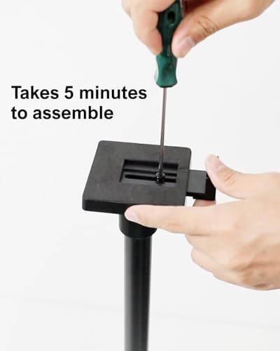 ULTIMEA Speaker Stands Pair, Height Adjustable Speaker Stand, Extends 24.4" to 36.6", Holds 6.6 lbs, Compatible with VIZIO, Sony, Bose, Polk, ULTIMEA Poseidon Series Surround Sound Speaker, Steady 300