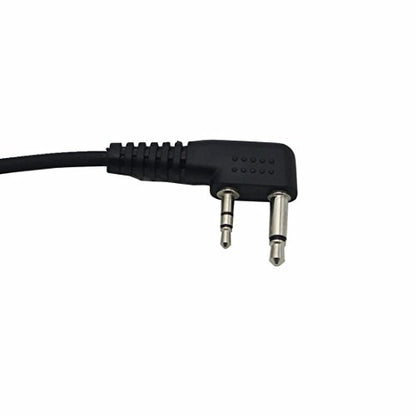 GoodQbuy® 2 Pin PTT Mic Covert Acoustic Tube Earpiece Headset Compatible with Icom Radio IC-F24S IC-F31 IC-F3 IC-F3S IC-F4 (Pack of 2)