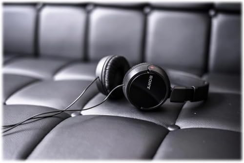 Sony ZX Series Wired On-Ear Headphones with Mic, Black MDR-ZX110AP - color: Black, style: With Mic
