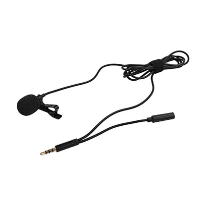 Omnidirectional Mini Wired Clip-on Microphone Cable Lavalier Lapel Microphone with 3.5mm TRRS Audio Cord for Recording, Interview, Teaching, Vlog