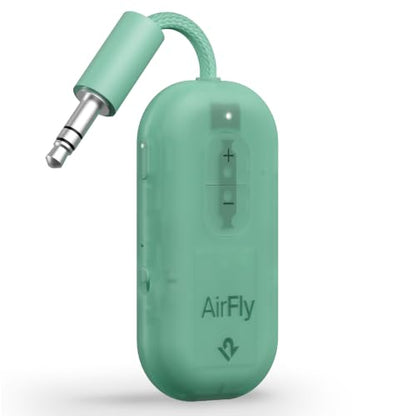 Twelve South AirFly Pro 2, Bluetooth Adapter, Pair 2 AirPods, Mint Ice | Pair 2 AirPods or Wireless Headphones – 3.5mm AUX Bluetooth Transmitter and Receiver for Cars, Boats, Treadmills, TVs & More - color: Mint Ice, style: AirFly Pro 2