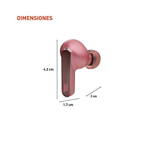 JBL Live Pro 2 TWS - Noise Cancelling Earbuds - Rose | JBL Signature Sound, True Adaptive Noise Cancelling with Smart Ambient, 40 1030 hours of playback with wireless charging - color: Rose