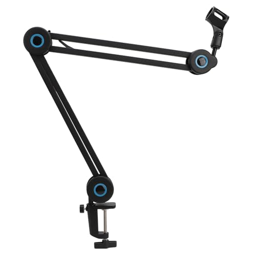 Microphone Arrow Arm, Heavy Duty Adjustable Desktop Recording Stand, Heavy Duty Aluminum Alloy Construction with Cable Management