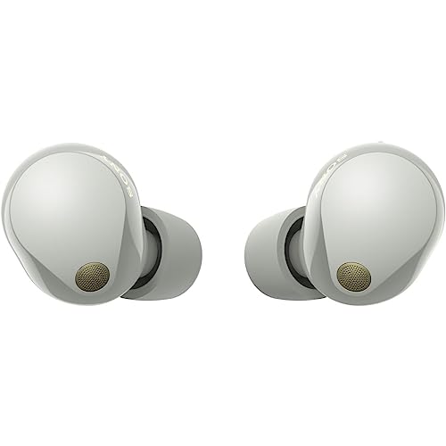 Sony WF-1000XM5 True Wireless Noise-Canceling Earbuds, Alexa Built-in, Bluetooth, in-Ear Headphones, Up to 24h Battery, Quick Charge, IPX4, Works with iOS & Android - Silver/Gold International Version - color: Silver