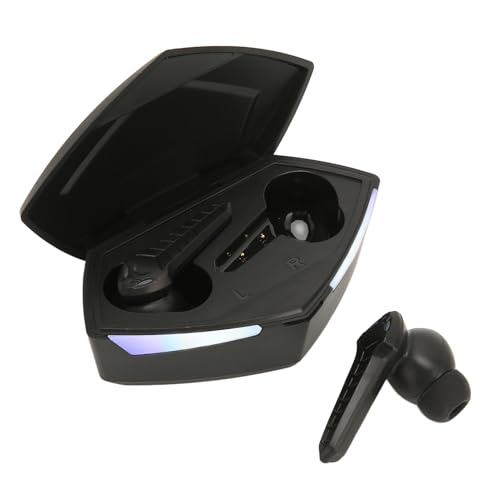 Low Latency Bluetooth Gaming Earbuds 45ms Dual Modes Wireless Earphone Stereo Sound with Built in Mic for Phone Laptop PC, 13mm Driver, 8H Battery (Black) - color: Black