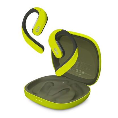 Oladance OWS Pro Open-Ear True Wireless Headphones, 16-Hour Playtime | Bluetooth 5.3, Dual-Device Connectivity, Amplifier Chip, Virtual Bass, Liquid Silicone, Titanium Frame, Comfortable Fit - color: Green
