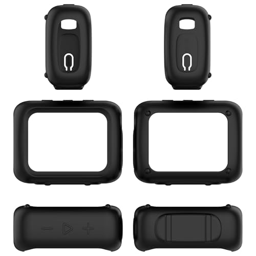 2Pack Silicone Case Compatible with JBL GO5 Bluetooth Speaker Shockproof Protective Cover, Soft Anti-Scratch Sleeve (Black/Blue) - color: Black/Blue