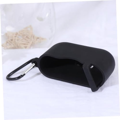 Wireless Earphone Protective Case, Silicone Shockproof Cover for Charging | Easy Access to Charging Port, Full Protection, Impact Resistant Design, Black Silicone Sleeve