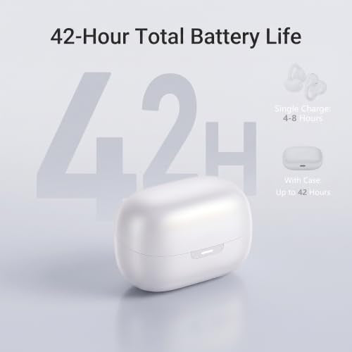 Open Ear Clip-On Earbuds, Starry Blue | Bluetooth 6.0, Dual 11mm Drivers, Silicone Air Cushion, ENC Noise Cancelling Mic, IPX6 Waterproof, 42H Playtime