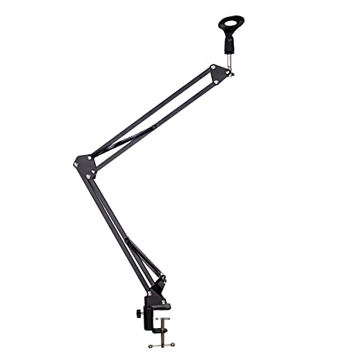 ChromaCast Pro Series 38" Scissors Arm Adjustable Microphone Desk Stand with Boom Suspension, Includes Mic Clip (CC-SDMIC-STAND-38)
