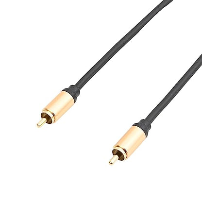 Upgraded Audio Video Cable,RCA Coaxial Cable with Male to Male 24K Gold Plated Plug,Video/Audio AV Extension Shielded Cord for Subwoofer Rear View Parking Camera (5m/16ft) - size: 5m/16ft