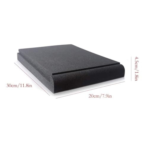 Studio Monitor Isolation Pads, 2Pcs Acoustic Foam Panels for Monitors Speaker, Acoustic Isolation Pads High Density Acoustic Foam Fits Most Speaker Stands