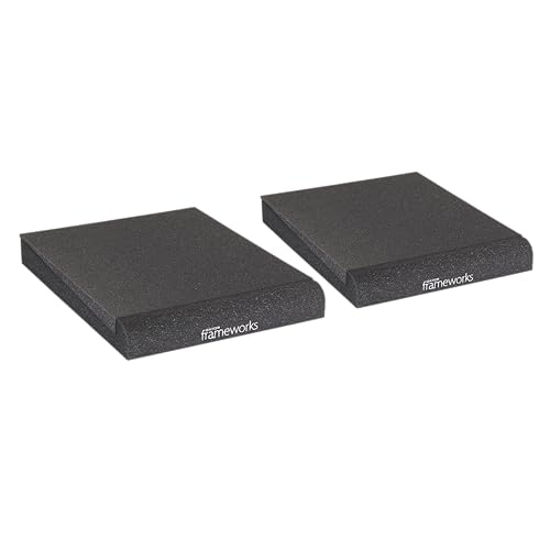 Gator Frameworks Pair of (2) Acoustic Foam Isolation Pads for Studio Monitors, Fits 6.5" Speakers (GFW-ISOPAD-MD) - size: Medium