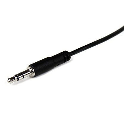StarTech.com 2m Slim 3.5mm Stereo Extension Audio Cable - Male / Female - Headphone Audio Extension Cable Cord - 2x Mini Jack 3.5mm - 2 m (MU2MMFS) Black | Headphone Audio Extension Cable Cord, 2x Mini Jack 3.5mm - size: 6 ft / 2m, style: Slim