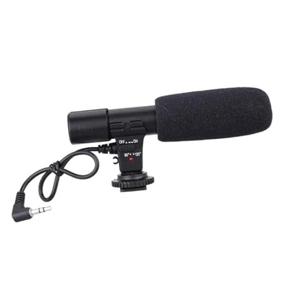 3.5mm Universal Microphone External Stereo Mic for Camcorders Digital Video Camera DSLR Camera Microphone Accessories Professional Stereo Microphone Recording Device External Microphone