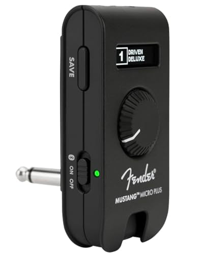 Fender Mustang Micro Plus Headphone Amplifier, Bluetooth Audio Streaming and 50 Amp and Effects Models, with 2-Year Warranty - style: Micro Plus
