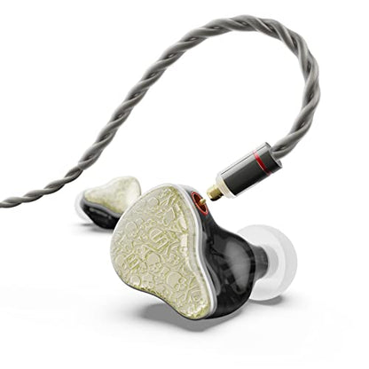 BASN Bmaster5 in Ear Monitor Headphone,1DD+4BA 5 Driver Musician IEM Earbud | 10mm DLC Diaphragm, Pentaconn Connector OFC Cable, Aluminum Case, Noise Isolation IEM for Drummer Audiophile (Starlight Gold) - color: Starlight Gold