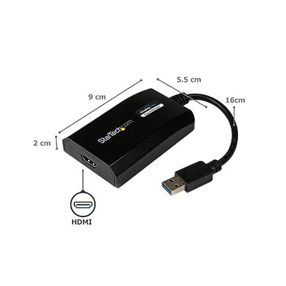 StarTech.com USB 3.0 to HDMI Adapter - DisplayLink Certified - 1080p (1920x1200) - USB Type-A to HDMI Display Adapter Converter for Monitor - External Video & Graphics Card - Windows/Mac (USB32HDPRO) | USB 3.0, Single display, 5.1ch audio, Auto driver ins