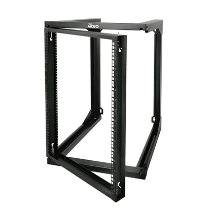 Tecmojo 15U Wall Mount Server Rack, Open Frame Network Rack for 19" Computer/AV/Data/IT/Media Equipment, 24" Depth, 16" Apart Mounting Holes, Swing Gate, Square and Tapped Holes - size: 15U/24" Depth (New)