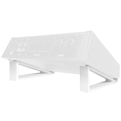 Musiin Audio Interface Stand compatible with SSL2+ MK2,ID14 MK2,Apollo X4 - color: White
