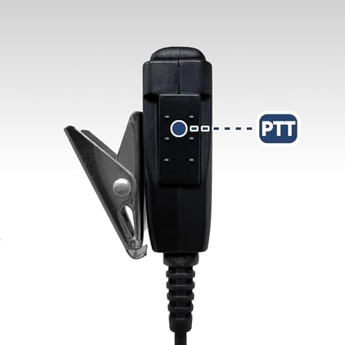 SHEEPDOG MICROPHONES Acoustic Tube Earpiece with Microphone, Compatible with Motorola R7, ION and MXP600, Black Cable (LMC-1AT-M20), Premium Headset