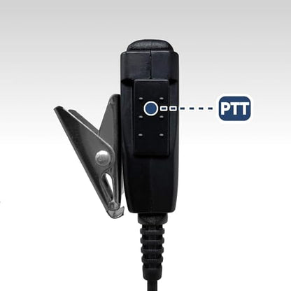 SHEEPDOG MICROPHONES Acoustic Tube Earpiece with Microphone, Compatible with Motorola R7, ION and MXP600, Black Cable (LMC-1AT-M20), Premium Headset