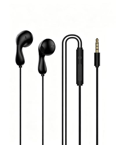 3.5mm Wired Earbuds with Microphone, in Ear Headphones with Volume Control for Calls Music Videos, 1 Pack, Classic Black - color: Classic Black, size: 1 Pack, USB-C