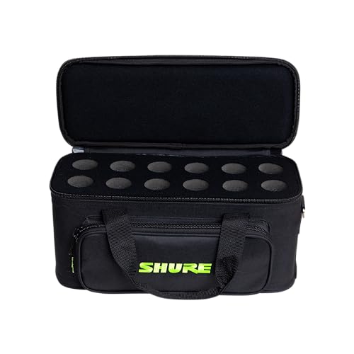 Shure by Gator Padded Microphone Bag that Holds Up to 12 Mics; (SH-MICBAG12) - style: Holds 12 Mics