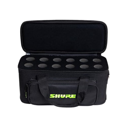 Shure by Gator Padded Microphone Bag that Holds Up to 12 Mics; (SH-MICBAG12) - style: Holds 12 Mics
