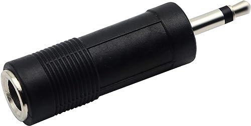 3.5mm to 6.35mm Adapter 3.5mm Mono 1/8 inch Audio Male to 6.35mm 1/4 inch Female Mic Plug Adapter Jack Converter(5 Packs) - color: 5 Packs