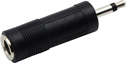 3.5mm to 6.35mm Adapter 3.5mm Mono 1/8 inch Audio Male to 6.35mm 1/4 inch Female Mic Plug Adapter Jack Converter(5 Packs) - color: 5 Packs
