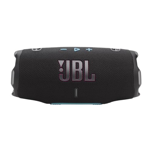 JBL Charge 6 - Portable Waterproof & Drop-Proof Bluetooth Speaker, Bold JBL Pro Sound & AI Sound Boost, 28Hrs Playtime, Built-in powerbank & Comes with a Sturdy/Removable Carrying Strap (Black/Teal) - color: Black/Teal