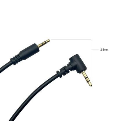 Seadream 2.5mm Audio Cable Short 2Pack 30cm 2.5mm Angled Male to Male Subminiature Stereo Headset Headphone Jack Gold Plated Connector Wire Cord Plug Cable (Angled to Straight) - style: Angled to Straight