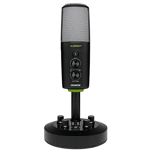 Mackie EM-Series, Premium USB Condenser Microphone with Built-in 2-Channel Mixer (EM-Chromium) - size: USB, style: Chromium - Studio